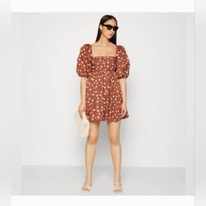 Abercrombie Brown Polka Dot Dress